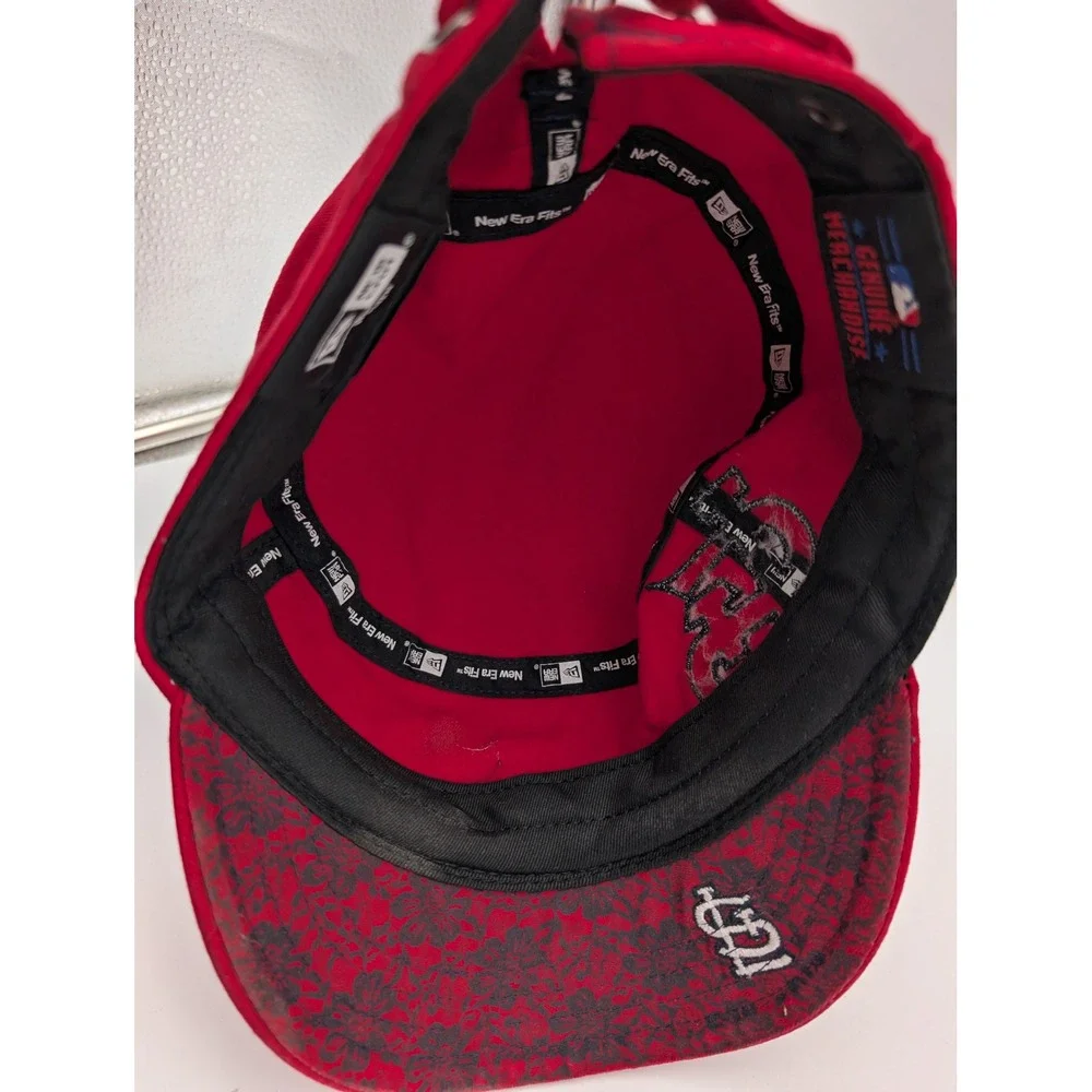 New Era St Louis Cardinals Womens Red Rhinestone Cadet Military Hat MLB Cap